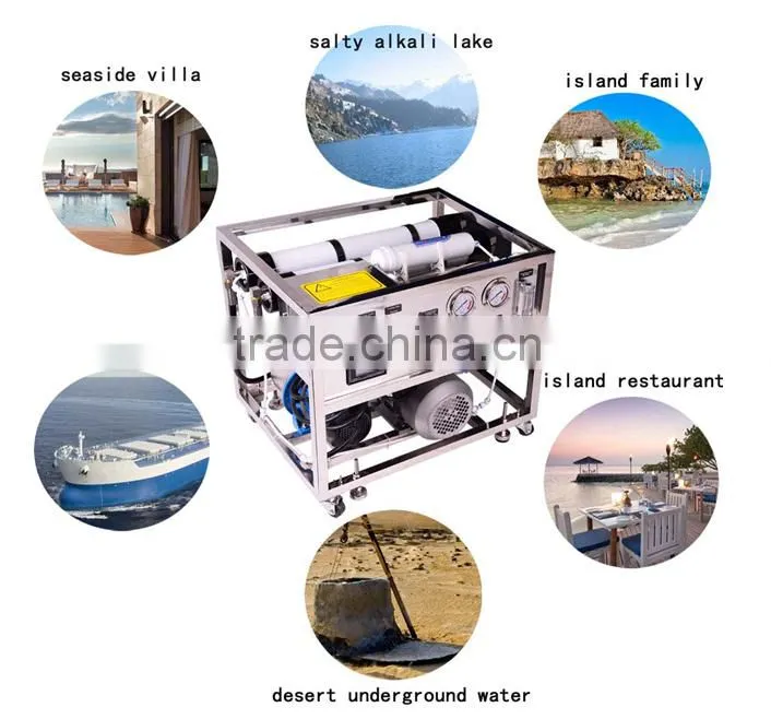 Hot sale movable seawater Desalination 2T/D desalination plant