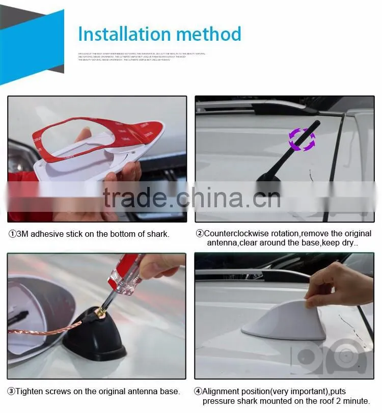 High quality!! Car shark fin antenna FM Radio Signal Plus for Cadillac/VW /Ford /chevrolet/Nissan/Peugeot/Toyota