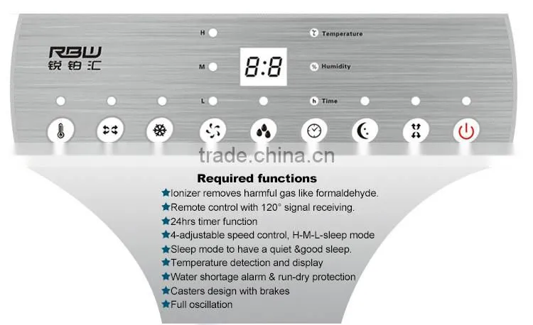 home application noiseless water fan air cooler portable for room