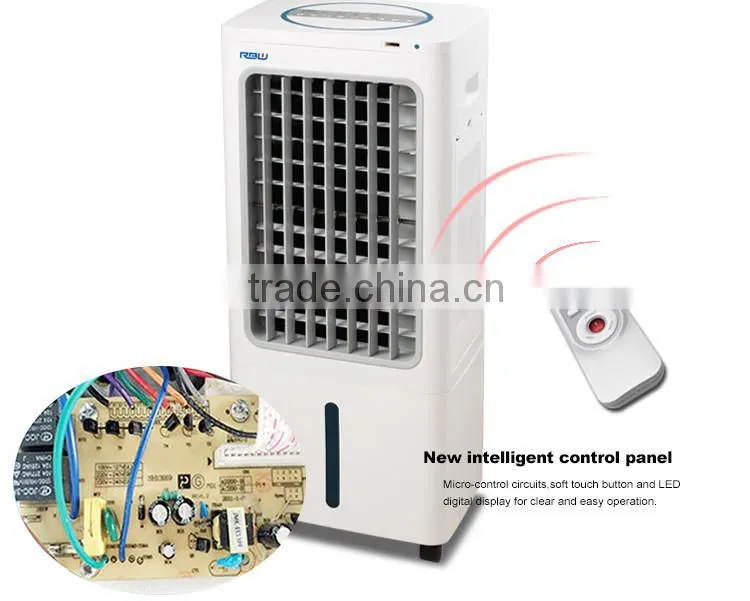 Wide range air outlet design Airflow 1350 m3/h rotating symphony air cooler