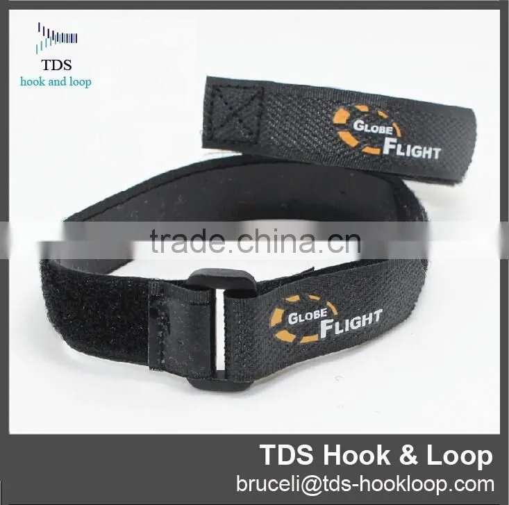 durable custom logo hook and loop non slip buckle strap