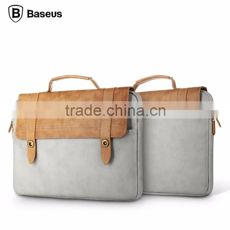 Fashion Baseus British Design Sleeve PU Leather Laptop Portable Bag Cover For Notebook Universal 14.1" TB-0121