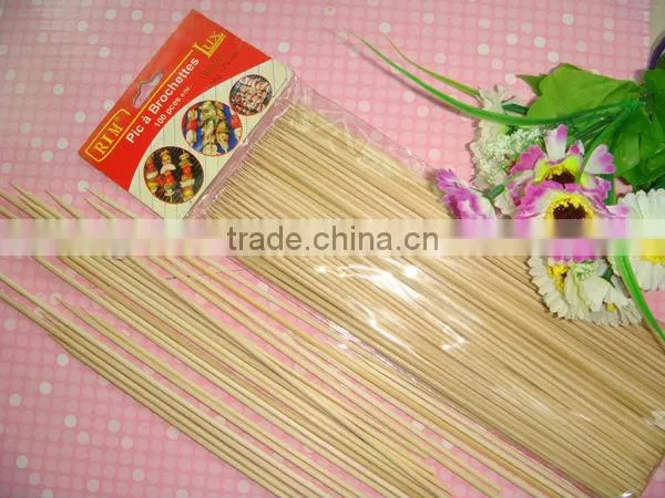 2.5 x150mm round natural BBQ Dan bamboo skewers with Sharp End FDA food grade