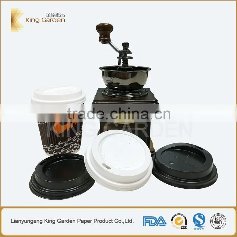 Coffee Take away Disposable Ripple Wall Paper Cup with lids