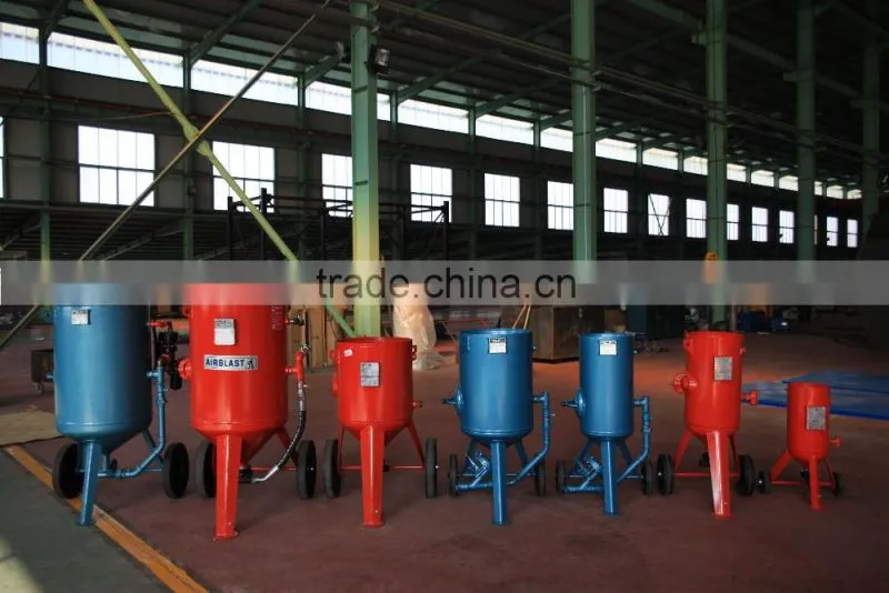 Dustless blaster machine sand pot