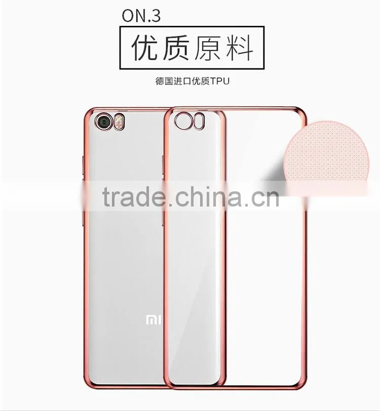 Keno Crystal Clear Transparent TPU Silicone Soft Cover Case for Xiaomi Mi 5
