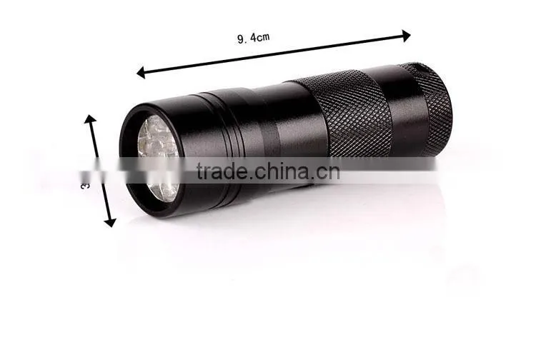 12LED UV led flashlightPromotional Gifts uv led torch flashlight uv