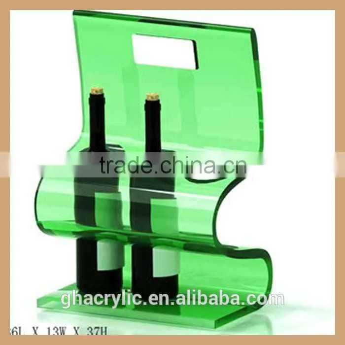 assorted color acrylic wine display rack