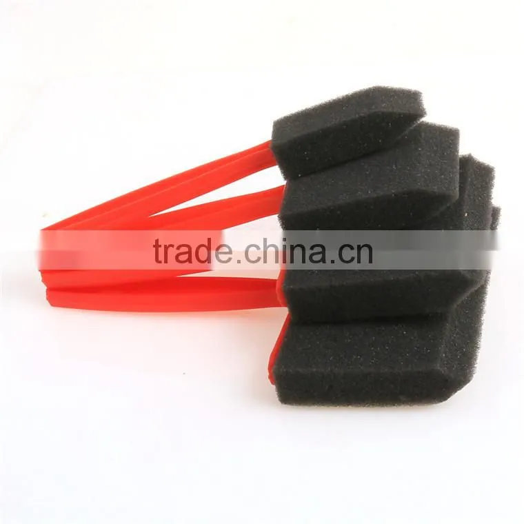 4 pcs 2015 New Design plastic Handle Black Foam Brush