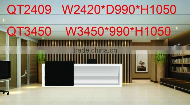 hot selling high quality glass reception desk factory sell directly QT3507