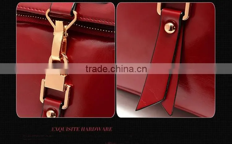 China Alibaba Shop Fashion Korean Style women red leather backpack for girls made in china