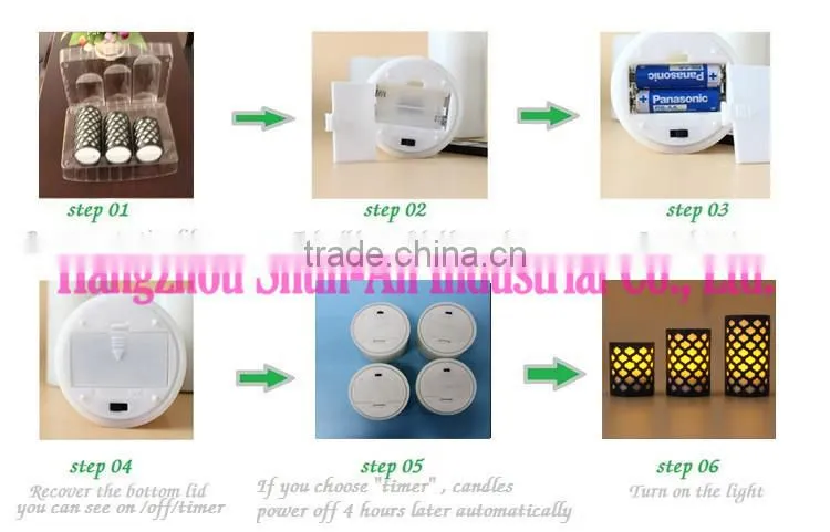 Wholesale mini LED luminara candles lanterns for cemetery