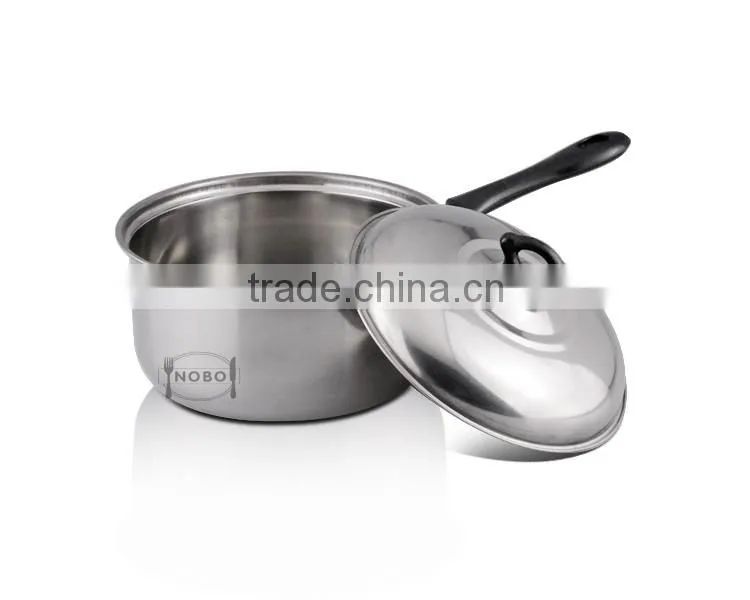 Nobo wholesale stainless steel milk pot with steel lid