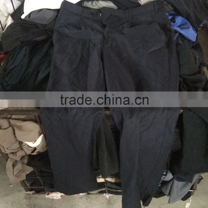Hot sale men tergal pants in bales,cheap good quality used clothing