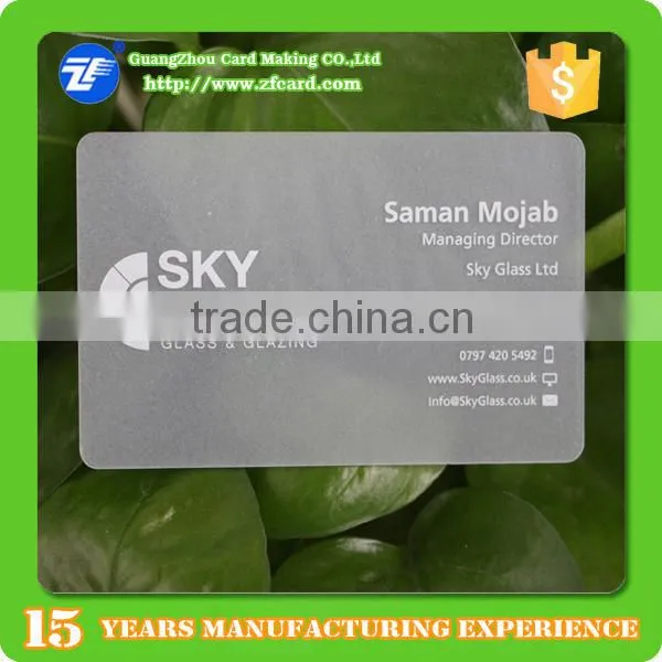 plastic cards pvc 0,76 with transparental card personalization