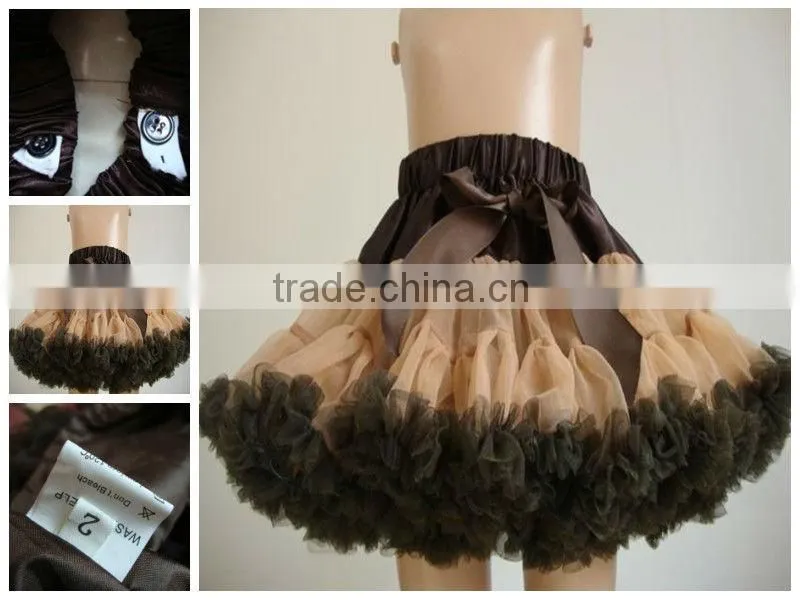 New arrival !! Wholesale chic tutu party pettiskirt with fluffy ruffle for girls