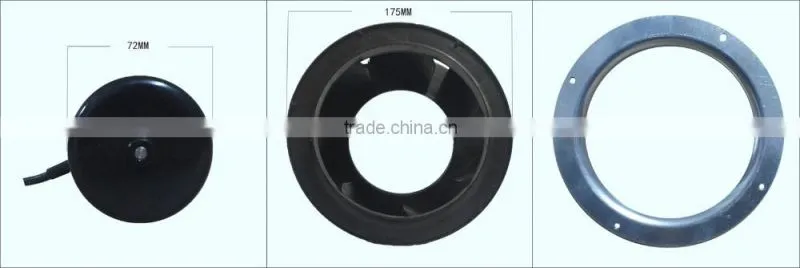 24V centrifugal cooling cabinet fan with high flow 608m3/h