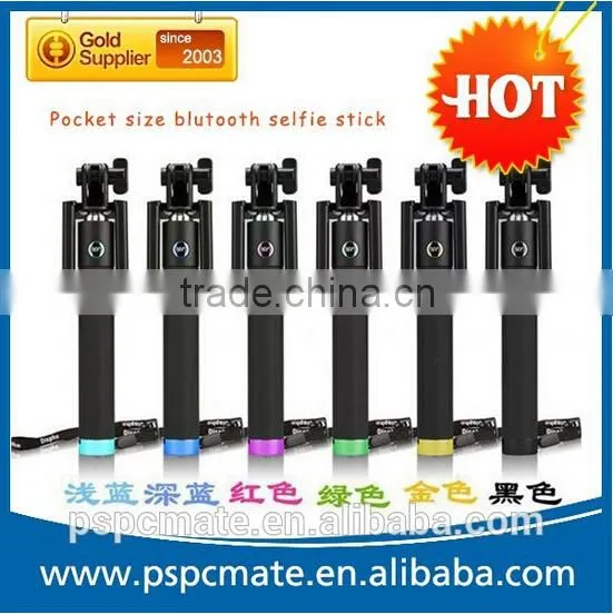 With wireless bluetooth shutter botton bluetooth selfie stick