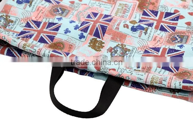 Customized printing canvas backpack drawstring bag, shopping bag with handle