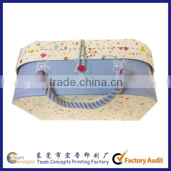 Chinese cardboard suitcase luggage box for gift/puzzle packaging