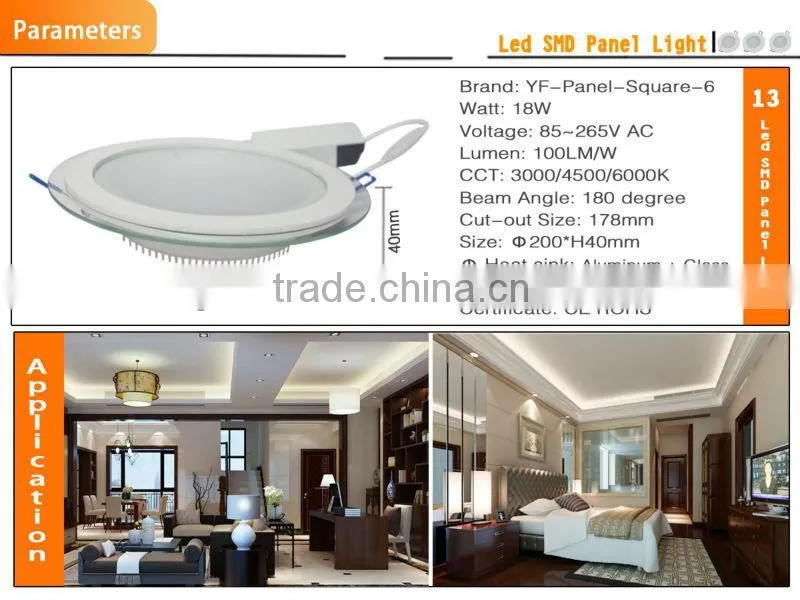 6W 12W 18W Recessed 2835 SMD Round LED Panel Lights