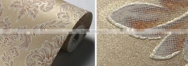 fireproof interior embossed self adhesive home wallpaper