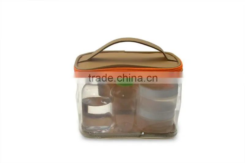 Unique Customized Transparent PVC Plastic Cosmetic Bag with Zipper