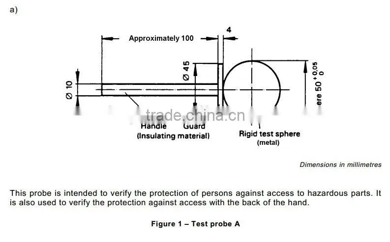 Lab Use Iec61032 Accessibility Probe With Handle/ Test Probe A