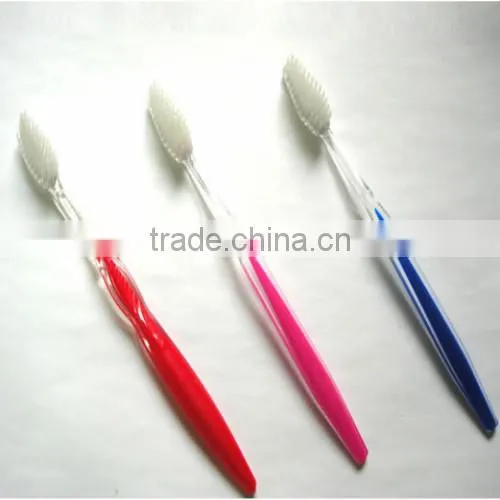Single using no transparent white cheap toothbrush