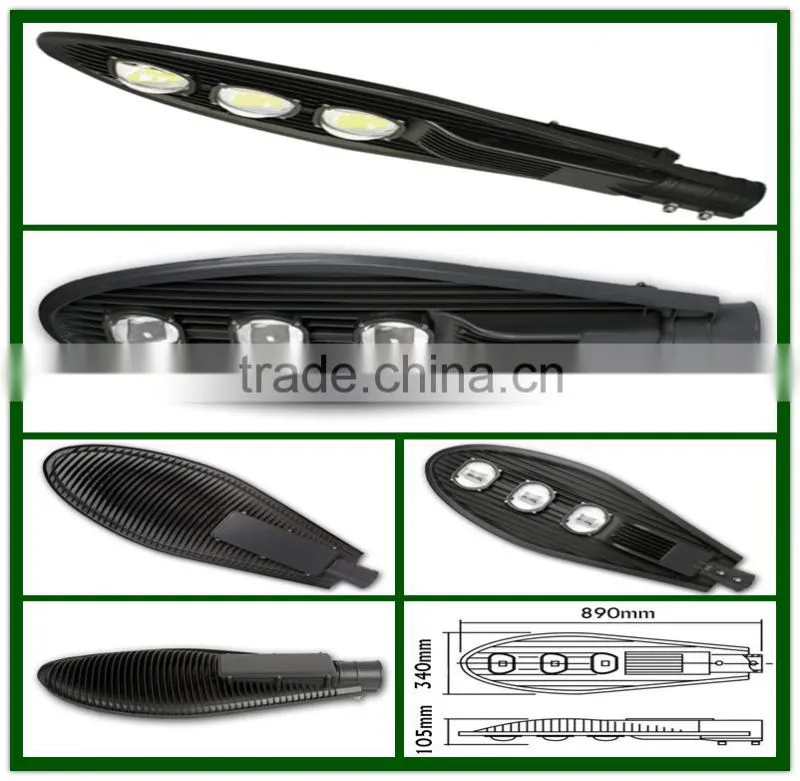 COB 180w led street light housing ip65 die casting aluminum outdoor road lighting project preferred