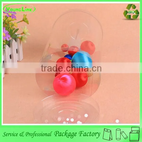 Professional factory custom clear plastic cylinder tube with lid