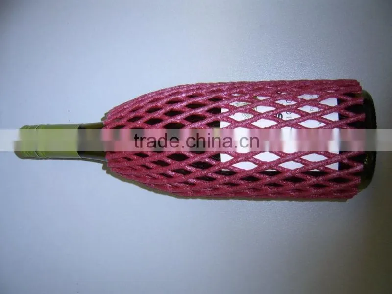 Wine bottle protective packaging sleeve net