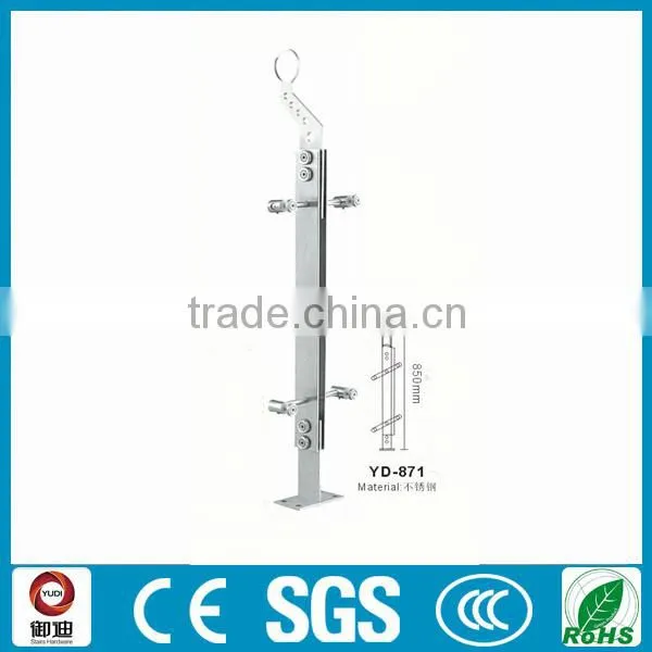 satin/mirror stainless steel balustrade handrail posts/poles