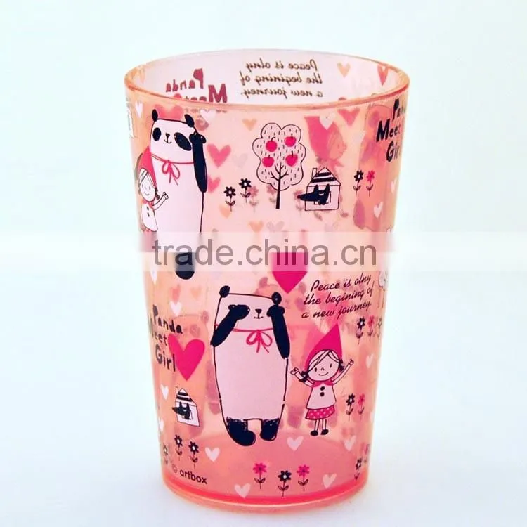 Hotel Clear Plastic Cup with Custom Logo,BPA free 400ML Clear Plastic Water Cup