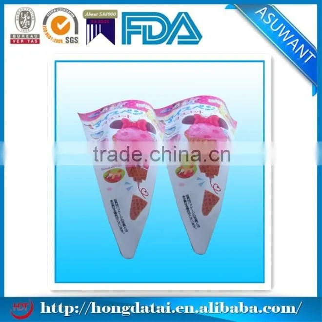 Special shaped plastic bags for foodice cream