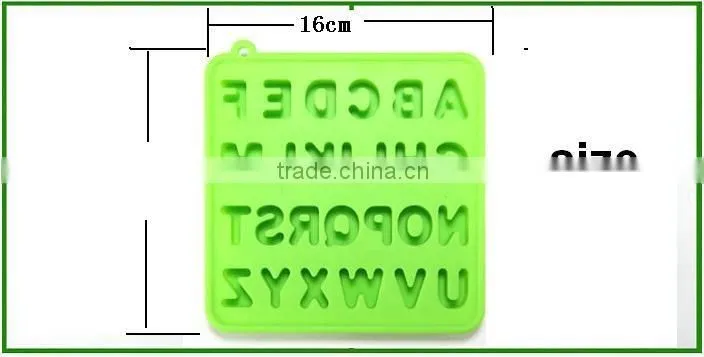New 26 Alphabet Letter silicone resin ice cream soap cube tray form mold