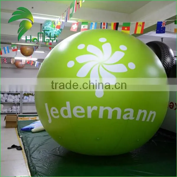 Digital Printing Light Green 3M Diameter Customized Display Inflatable Lighting Balloon