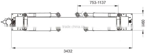 manual two side release clear floor two post lift hydraulic car lift