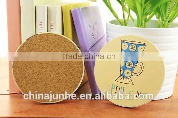 wholesale custom design cork wooden coaster for home decoration