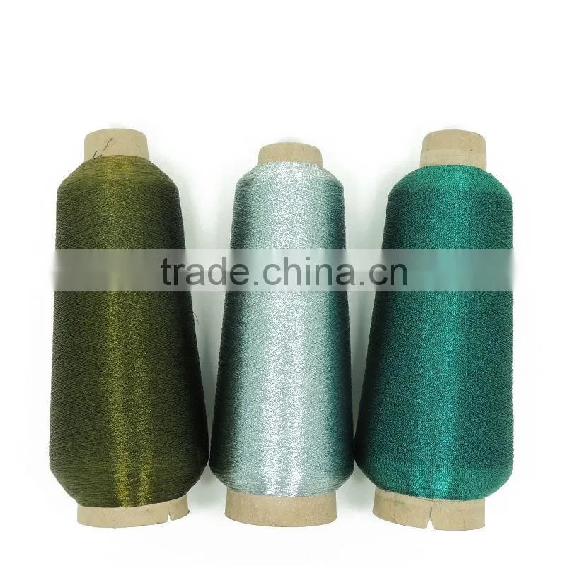 Wholesale MS type 1/100" antique gold silver metallic thread for embroidery
