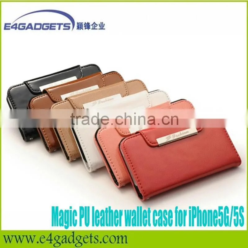 Wholesale case for iphone5 wallet case for Iphone5 Wallet Pouch