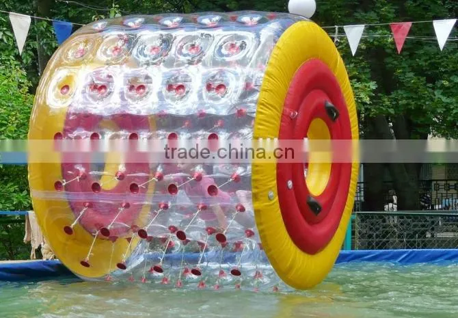 hot sale design colorful transparent inflatable Water Roller
