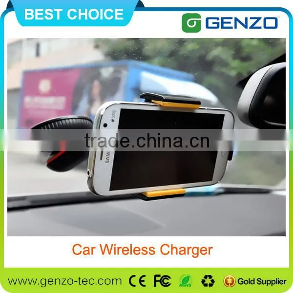 360 degree rotation wireless car charger for Samsung/iphone designed in 2015