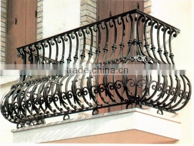 New Style Wrought Iron Bent Balcony Railings