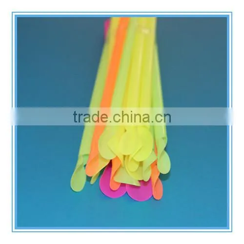yiwu high quality scoop plastic spoon straws