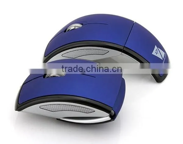 2.4Ghz Foldable Computer Black Wireless Mouse
