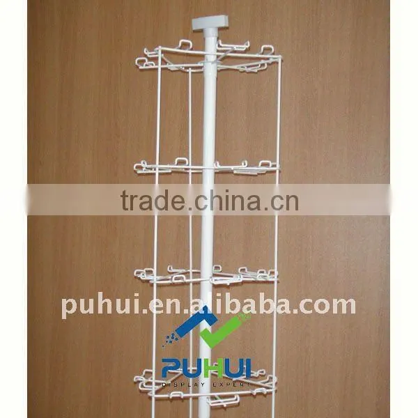small space occupying metal revolving floor stickers display stand