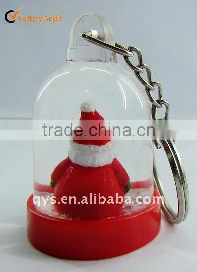 Santa Claus Snow Ball Key Chain/Key Ring
