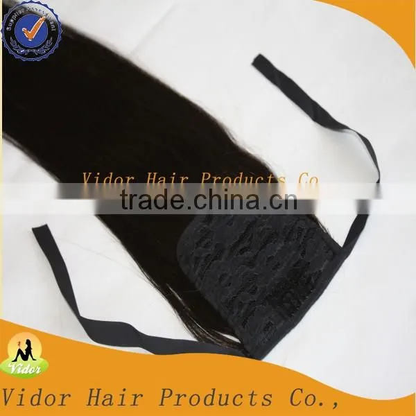 Queen Hair Products Cheap Brazilian Human Hair Ponytail