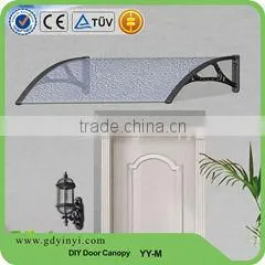 EURO design Clear rain protection Front Door Aluminum Awning canopy roof Item No YY100140K